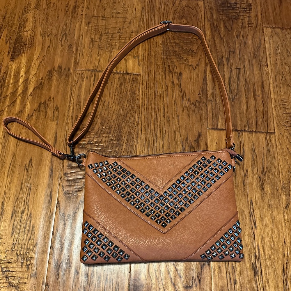 Brown Studded Women's Bag